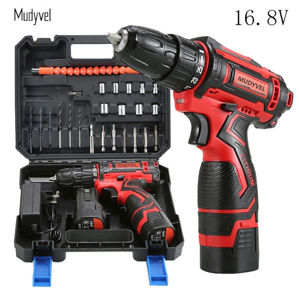 

16.8v cordless electric drill rechargeable battery power tools 3/8-inch 2 speed cordless screwdriver mini rotary tool