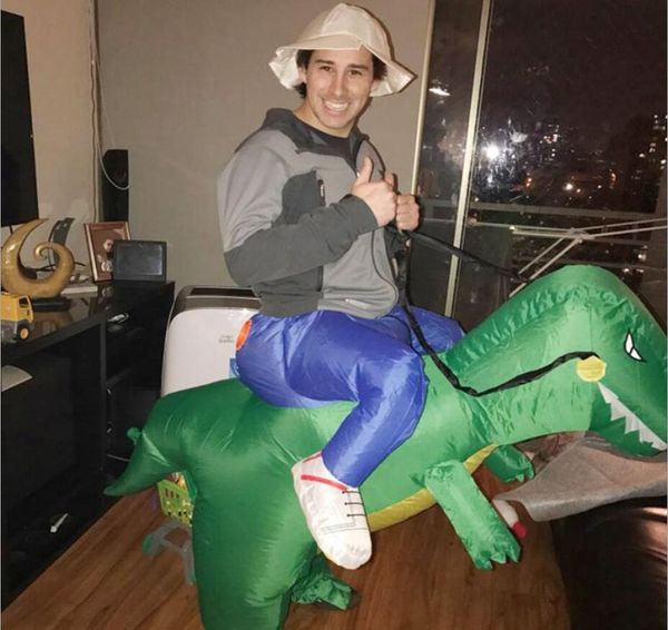 

надувной костюм динозавра юрский мир косплей 3 размеры хэллоуин украшение динозавра платье надувная одежда рождественский комбинезон взрослы