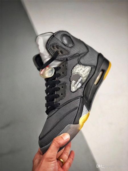 

2020 est off authentic white air 5 high og retro 23 basketball shoes men 3m black muslin fire red yellow metallic sneakers ct8480-001