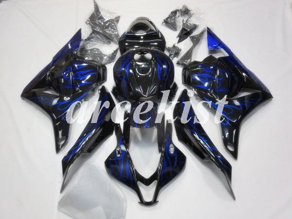 

4 gifts new abs full fairings kits fit for honda cbr600rr f5 2009 2010 2011 2012 09 10 11 12 bodywork set blue flame