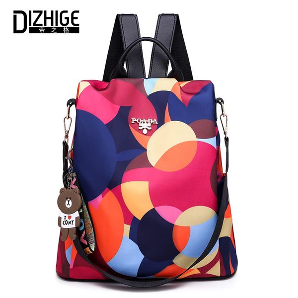 

dizhige waterproof oxford women anti-theft backpacks multifunctional travel bags school bag for women