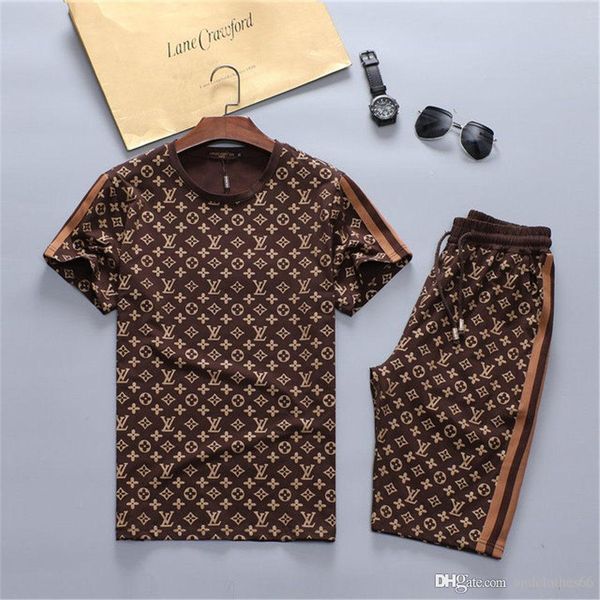 

2020 european designer men's fashion zipper sports suit men's casual shirt suit and pants medusa sportswear 2 pcs medusa summer sh, Gray