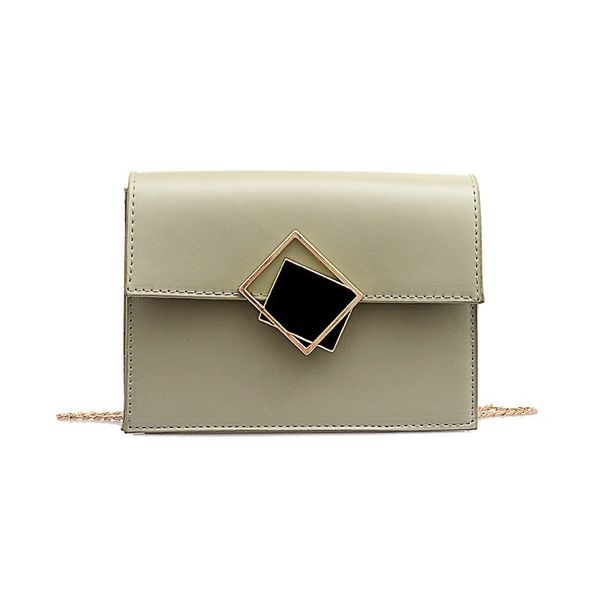 

2020 messenger bag female korean fashion girl solid color chain women shoulder diagonal bag