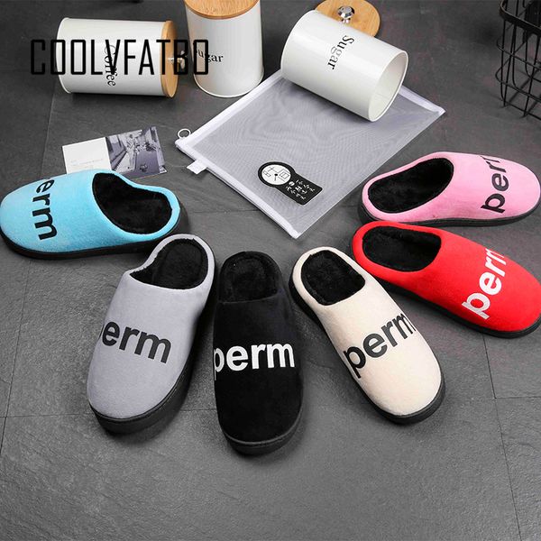 

coolvfatbo soft plush men slippers men's indoor home slippers winter warm shoes solid male, Blue;gray