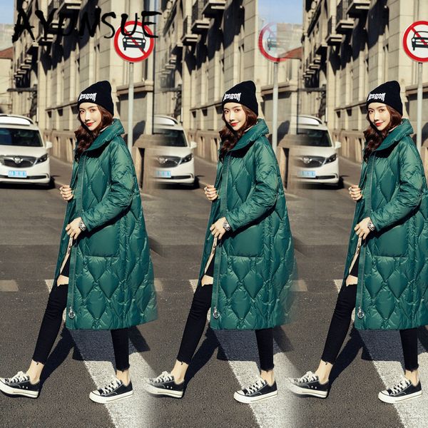 

ayunsue jacket women white duck down coat winter down jacket women korean puffer chaqueta mujer yy1259, Black