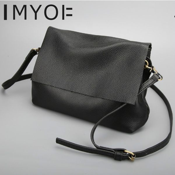 

imyok 2019 сумки для женщин новые одно плечо курьерские сумки личность натуральная кожа женские сумки высокое качество дизайнер бродяги t200