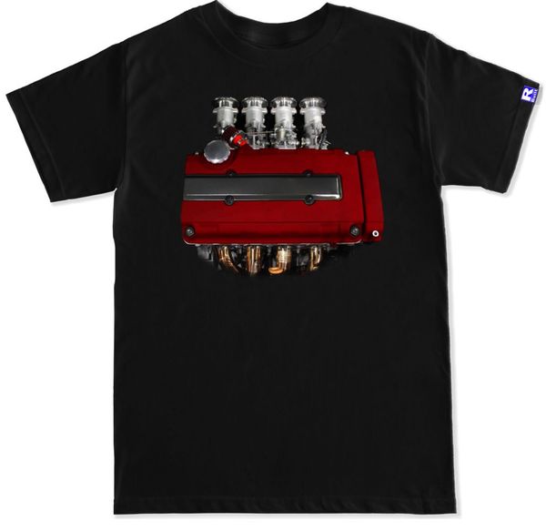 

b series itb jdm b16 b18 civic integra type r valve cover engine motor t shirt 2019 new men t-shirt loose clothes tees, White;black