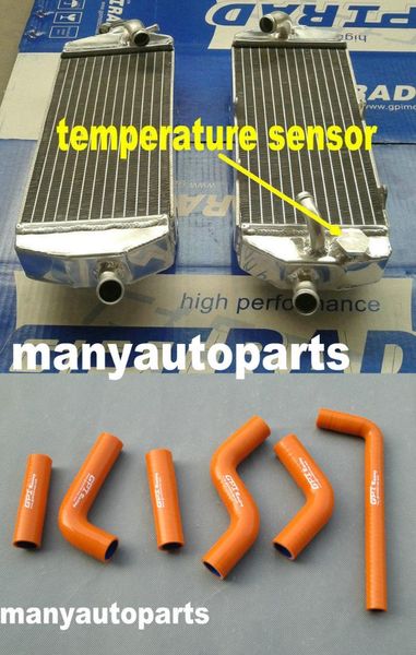 

алюминиевый радиатор и оранжевый шланг для 400 525 exc 400exc 525exc 03 04 05 06 2003