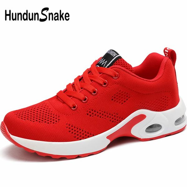 

hundunsnake mesh running shoes for women sport shoes sports women's sneakers red air shoe summer footwear training trainer b-063