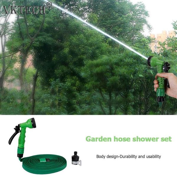 

10m/15m/20m expandable hose garden sprinkler irrigation system flexible water hoses set spray gun car washer garden watering kit
