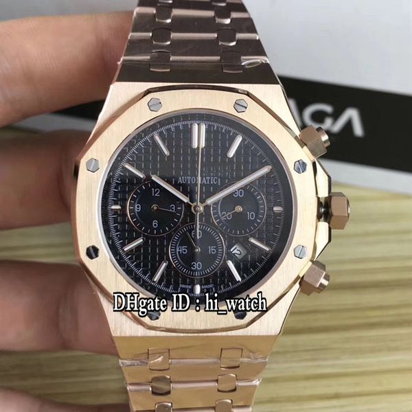 

новый royal 26320or.oo.1220or.01 розовое золото черный циферблат с текстурой subdial miyota кварцевый хронограф мужские часы секундомер часы, Slivery;brown