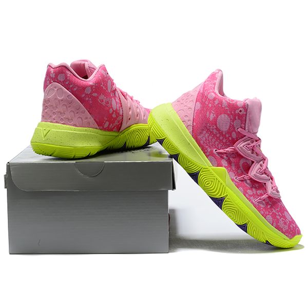 

2019 Kyrie Five Patricks Star Basketball Shoes Mens Cartoon Yellow Official New Designer Athletic Sport Sneaker Trainer Size 7-12