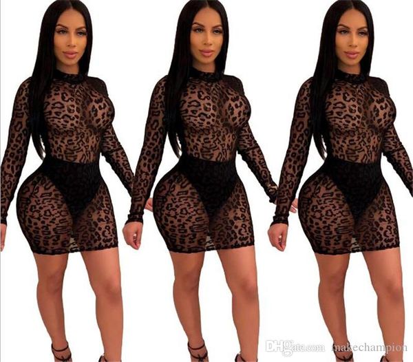 

lace designer womens dresses leopard printed laides dresses long sleeve casual womens clothing, Black;gray