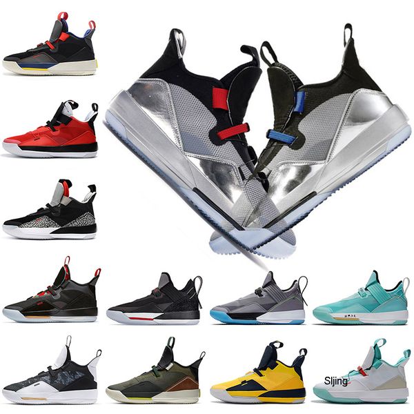 

jumpman 33s xxxiii basketball shoes for men metallic silver black all star travis scotts dark grey tech pack trainers sneakers