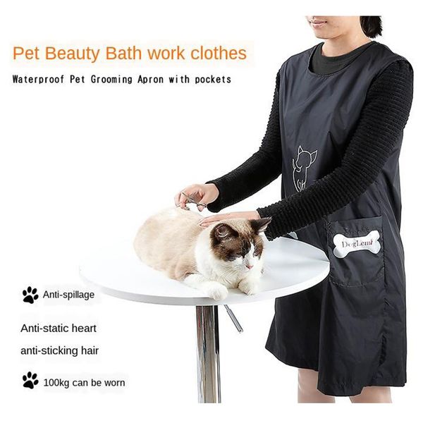 

waterproof pet grooming apron pet salon work clothes smock for dog beauticians