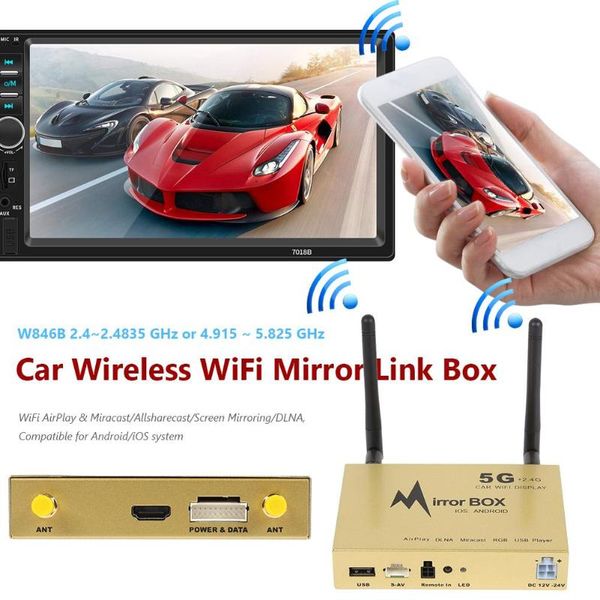 

2.4ghz 5.8ghz car wifi mirror link box screen mirroring dongle for android online navigation tmc and location sharing