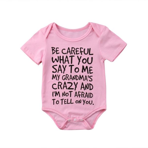 

0-24M Baby Boy Girl Toddler Grandma Romper Jumpsuit Bodysuit Clothes Outfit 0-24M