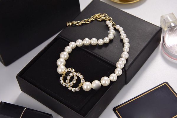 

pearl necklace designer women necklace rings luxury earrings love bracelet mens 14k gold chains cuban link chain 2020 new, Silver