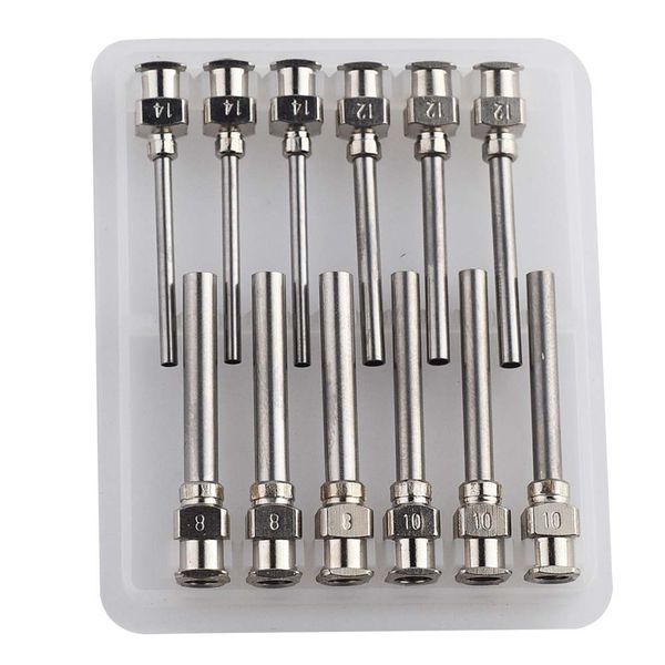 

dispensing needle 1" all metal, 8, 10, 12, 14 gauge (all sizes) 12 pack