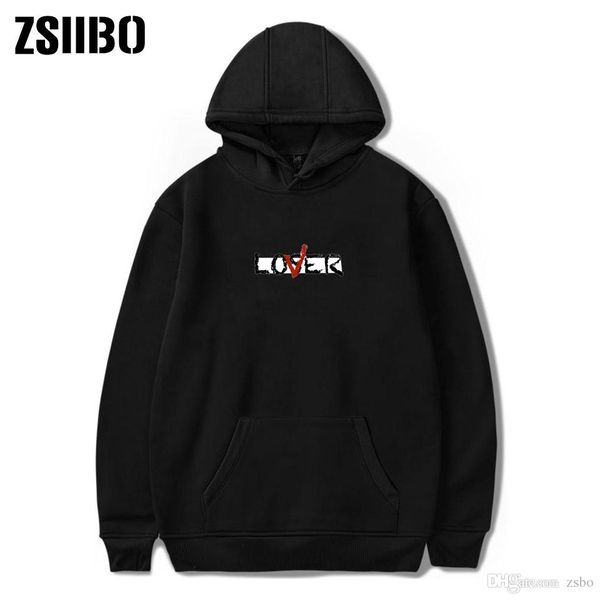 

женщины дизайнер одежда горячей loser продажи v печатной круглая шея гвардия мужская и женская одежда для досуга женщин зимы балахон dhbowy1, Black