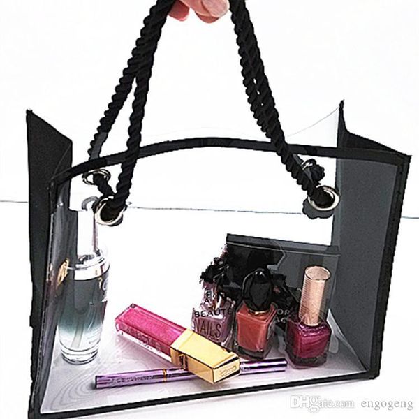 

washing bag travel swimming cosmetic bag transparent splicing waterproof storage bag