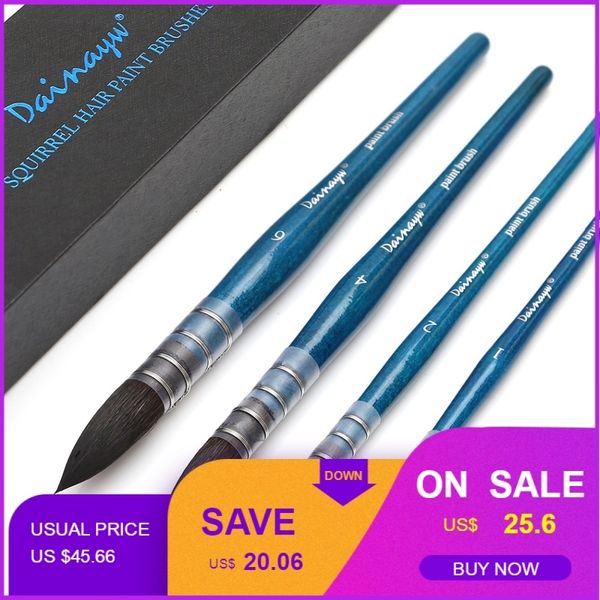 

Dainayw Профессиональные Щетки Акварели Mop, Белка Волос Конский Волос Синтетические