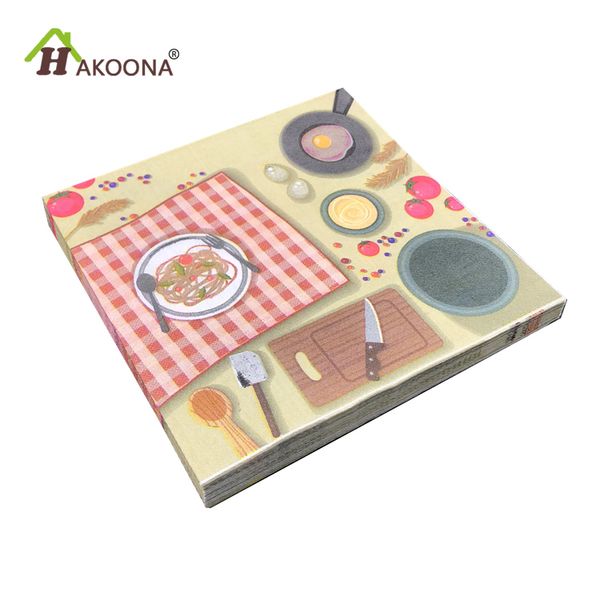 

hakoona одноразовые бумажные салфетки полотенца 3 сумки декупаж квадратный хэллоуин рождественские украшения для дома