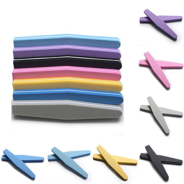 

10pcs nail files 100/180 trimmer buffer lime a ongle nail art tools double-side washable buffing sanding file sponge