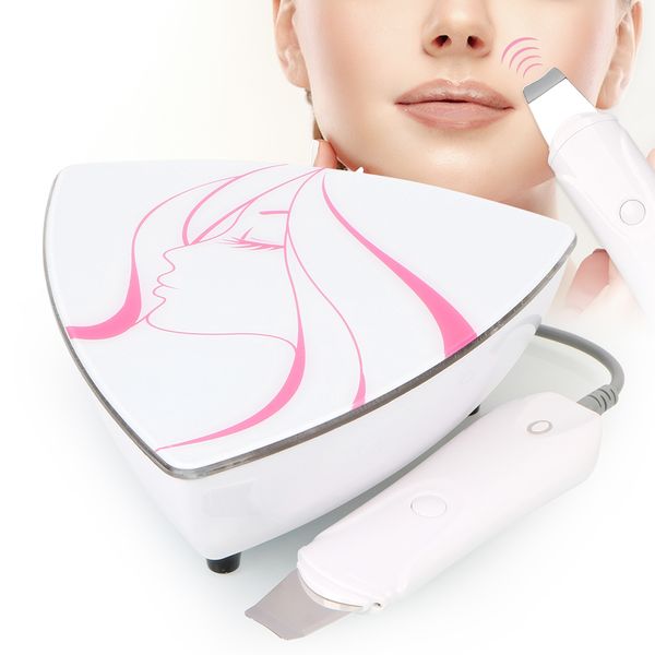 Ultrasuoni portatili Scrubber per la pelle ad ultrasuoni Pulizia del viso Peeling Macchina per la cura della bellezza del viso Cura dei pori Punti neri Detergente per olio Uso domestico