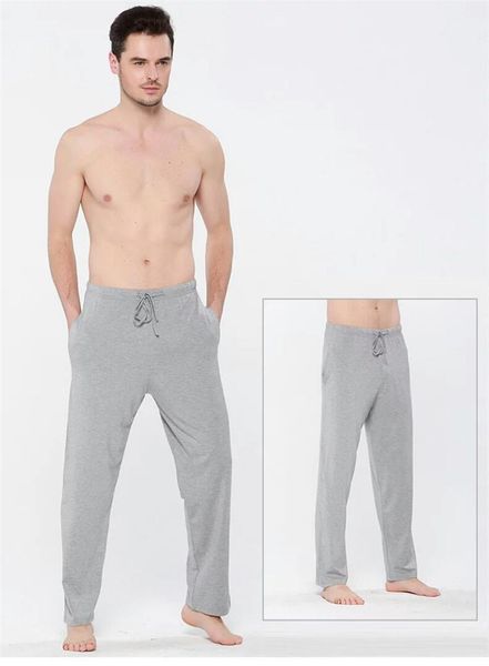 

casual homme home trousers men plus size yoga pants drawstring comfortable solid color loose straight pants, Black