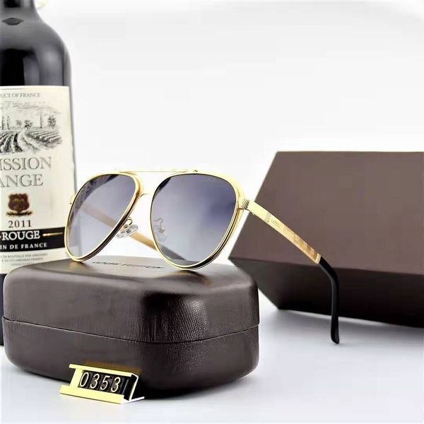 

mens frame pilot sunglasses designer gradient gold alloy 62mm sun case womens grey 58mm lens glass metal with glasses and box uxkqf