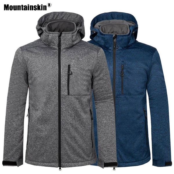 

mountainskin мужской зимних походов softshell куртка открытого спорт толстая теплая ветровка кемпинг треккинг восхождение мужской пальто va5, Blue;black