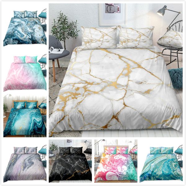 

2 / 3шт marble пододеяльник mint золото блеск бирюзовый комплект постельных принадлежностей творческий абстрактные quicksand шаблон одеяло о