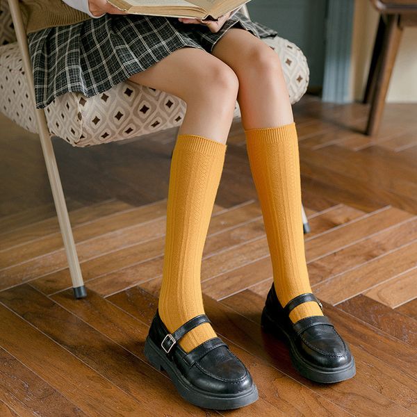 

chic long socks women pure color simple stretchy socks all cotton hipster soft fashion women, Black;white