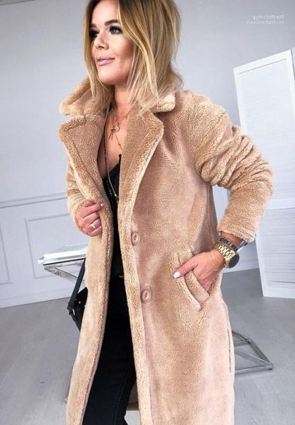 

thick jackets lamb designer solid single breasted jacket coats paike women warm, Black;brown