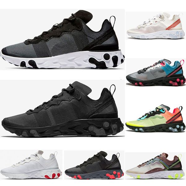 

2019 реагировать элемент 87 55 кроссовки для мужчин женских белого черного красного солнечного volt гонщик розового мужских спортивных трене