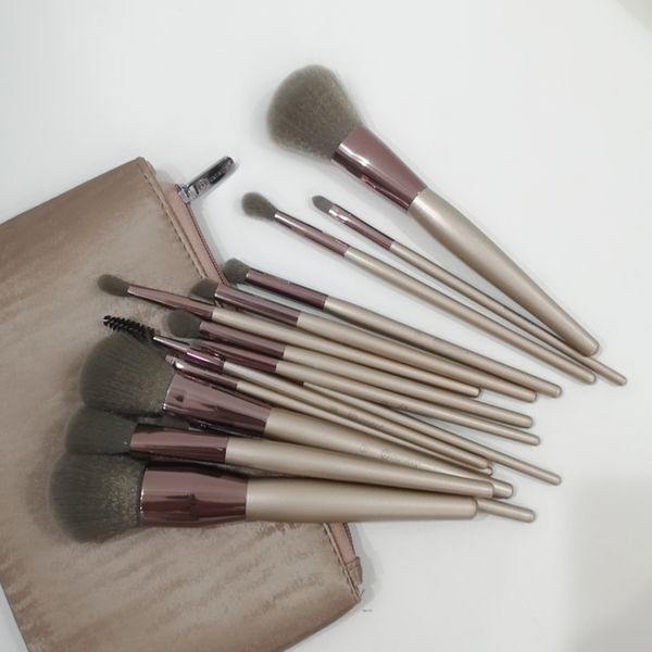 

new 15 pieces cosmetics makeup brushes make up brush set maquillaje eyeshadow contour powder brush makeup tools epacket +gift