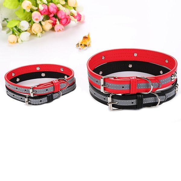 

reflective pu pet dog collar led light night safety glowing pet supplies cat dog collar pet accessories for small dogs collars