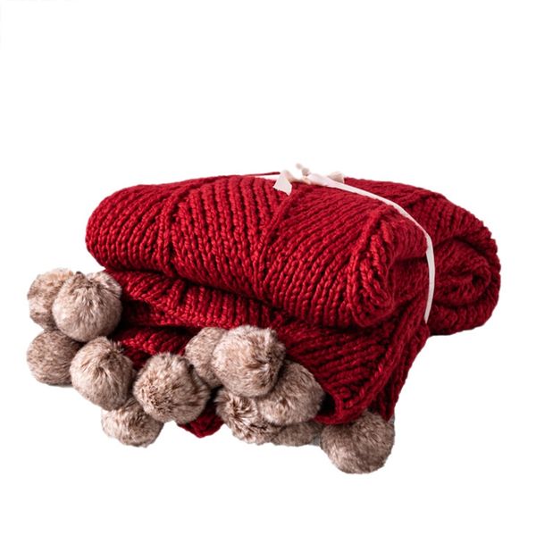 

blankets blanket ripple knitted ball decorative sofa woven air conditioning