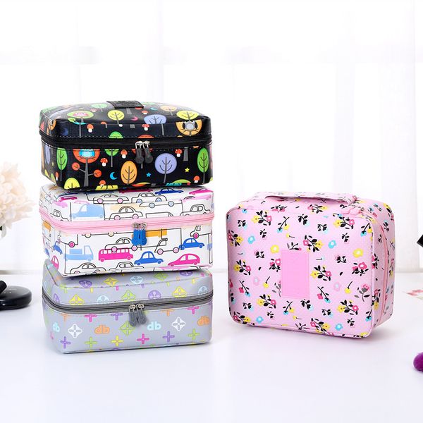

brand new organizer travel pu leather fashion lady cosmetic bag beautician storage bag high capacity women waterproof makeup