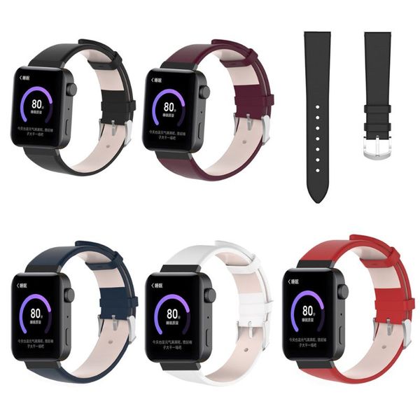 

нађѬална кожа Ѭемеок меалл заежка бѬале дл miui дл watch, Black;brown