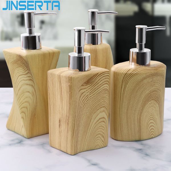 

jinserta soap dispenser press sub-bottle resin handmade luxury home l bathroom hand sanitizer shampoo body wash bottle