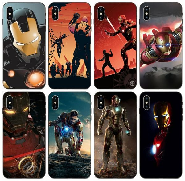 

[tongtrade] cartoon lovers sweetheart transparent superhero ironman case for apple iphone 11 pro x xs max 8s 7s 6 5 samsung s9 s10 plus case