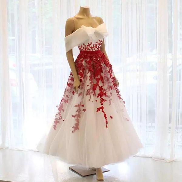 

white and red length prom dresses off shoulder lace appliques short party evening gowns sequin girls special occasion dress, White;black