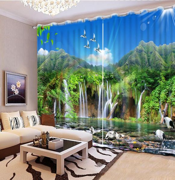 

p curtains 3d customize hd waterfall scenery curtains for living room bedroom curtain