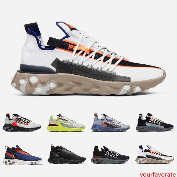 

black anthracite react lw wr mid ispa men women running shoes ghost aqua wolf grey platinum volt summit white trainer sports sneakers