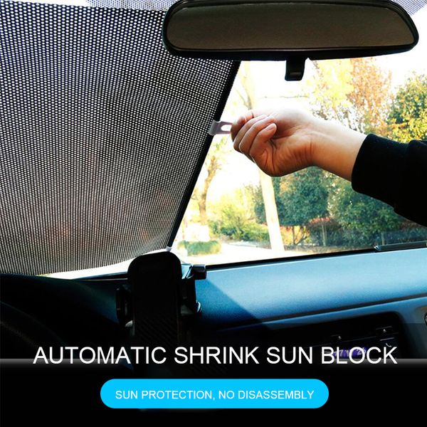 

1pcs car styling front windshield sunshade window sun shade visor curtain protection retractable side blind for front windscreen