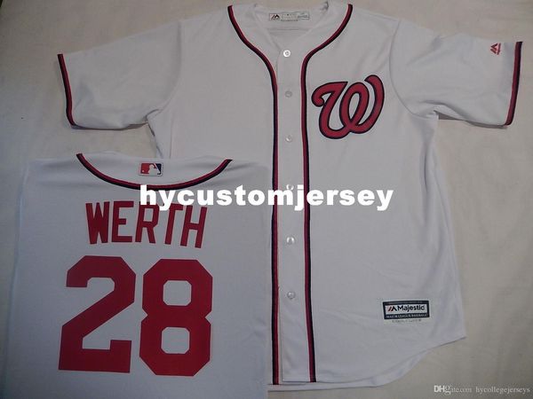 

custom majestic washington #28 jason werth sewn cool base jersey white new mens stitched jerseys big and tall size xs-6xl for sale, Black;blue