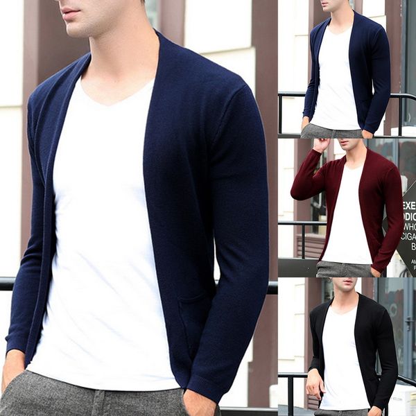 

mjartoria 2019 autumn winter casual men's sweater handsome slim fit knittwear pullovers men pull homme, White;black