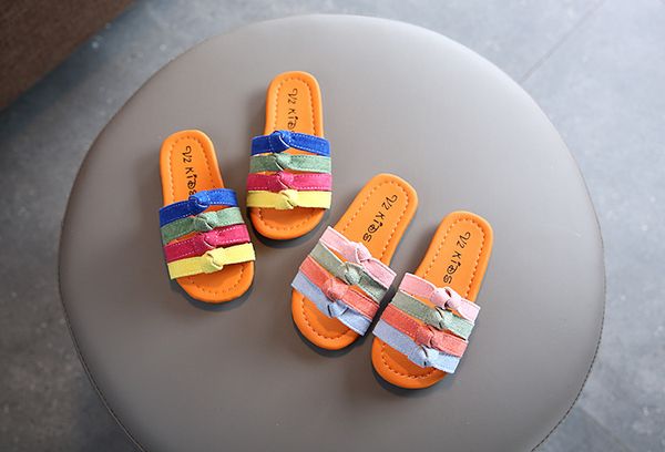 

girls summer slipper soft slipper t200507, Black;red